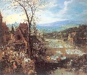 A Flemish Market and Washing-Place Momper II, Joos de